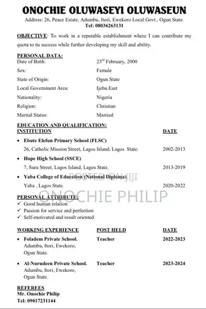 Teaching Job