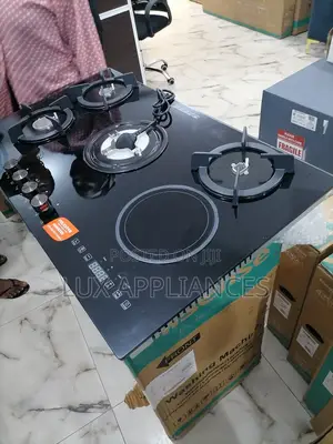 Efficient Burning 4 Gas Burner + 1 Inverter Hot Plate Cooker