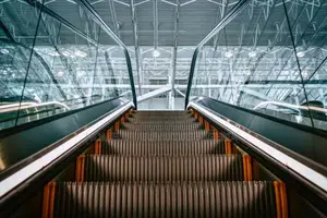 Large Shopping Mall Escalator