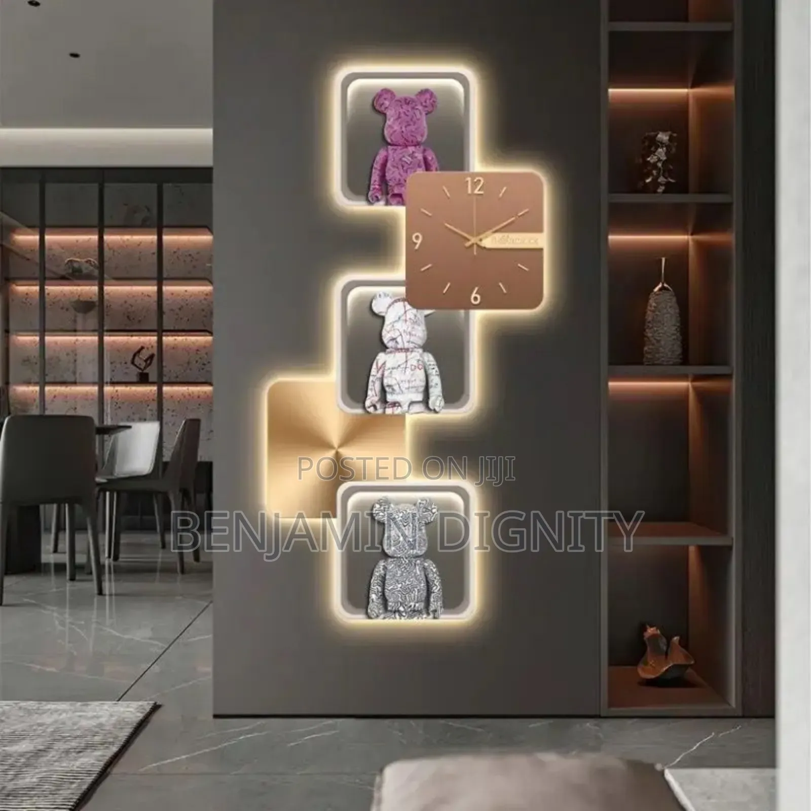 Big Led Artistic Picture Frame With Clock