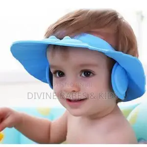Baby Kids Soft Adjustable Shower Bath Cap-Blue,Pink Yellow