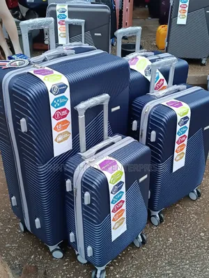 Set of 4 Strong Rubber Plastic Travelling Luggage Boxes