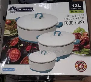 Master Chef 13L Capacity 3pcs Set Insulated Food Flask