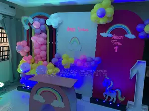 Intimate Unicorn Kids Birthday Setup in Living Room