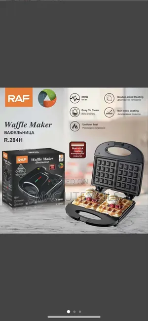 Raf Electric Waffle Maker With Non-Stick Coating
