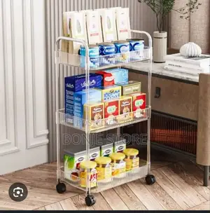 3 Tier Acrylic Storage Cabinet, Kitchen Rack, Room Shelf