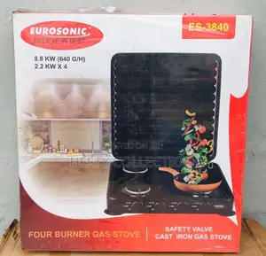 Eurosonic 4 Face Table Gas Burner Stove ES 3840