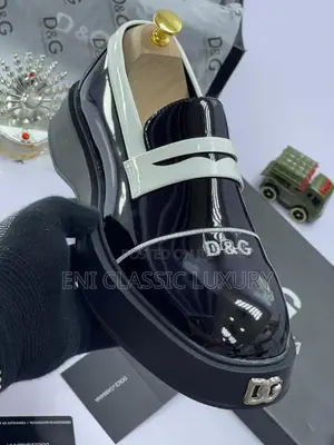 Glossy Luxury Men's Shoes Dolce Gabbana Available in Store