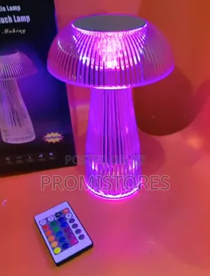 Transparent Jellyfish Table/Bedside Lamp With Remote