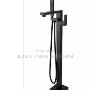 Black Square Freestand Bathtub Mixer