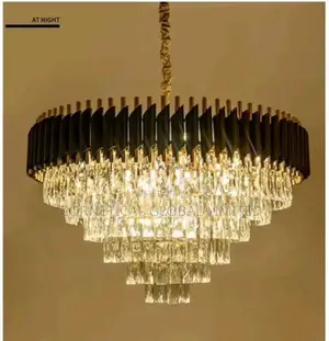 Modern Luxury Crystal Led Ceiling Dropping Chandelier Light