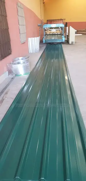 Green Long Sparn Design Oven Baked Aluminium Roofing Sheets