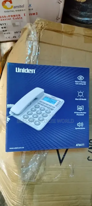 Uniden AT6411 Display Trimline Caller ID Corded Table Phone