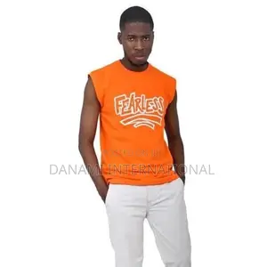 Danami Fearless Sleeveless Tank Top T-Shirt- Orange