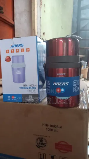Haers 1000ml 12 Hours Hot/Cold Preserver Vacuum Flask