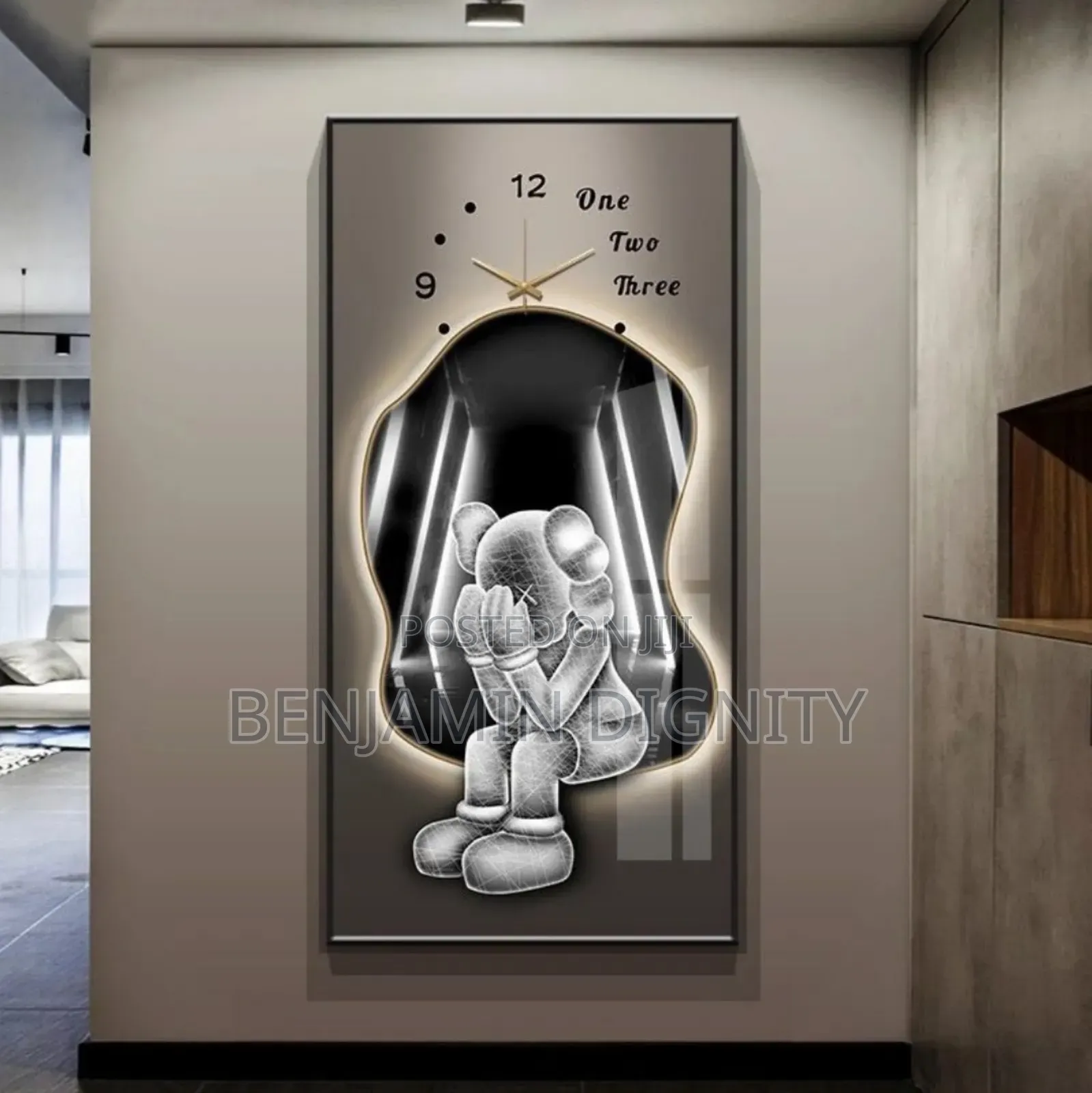 Big Led Artistic Picture Frame With Clock
