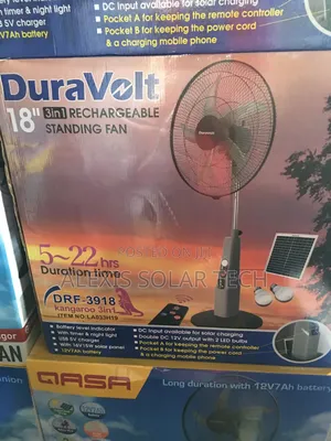 18inches Duravolts Solar Rechargeable Fan