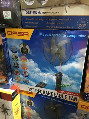 Qasa 18inches Solar Rechargeable Fan