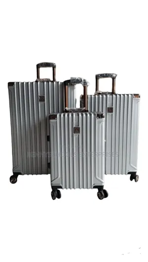 3 In 1 Set Of Gray Silver Aluminium Travelling Luggage Boxes
