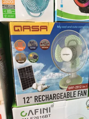 12inches Qasa Solar Rechargeable Fan