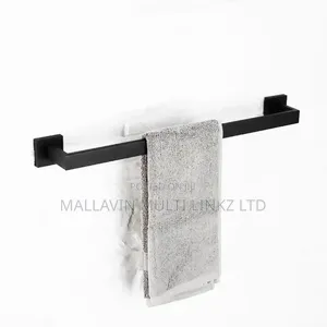 Black Single Towel Holder