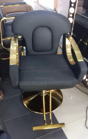 Saloon Chair With Gold Hand and Footrest