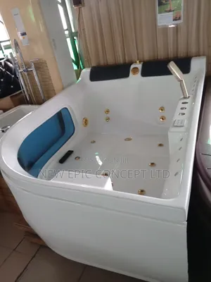 High Quality Acrylic Double Jacuzzi With Gold Jet And Glass