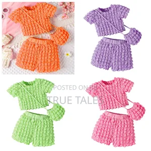Stretchy Fabric Top, Shorts and Bag Sets Ages 3 to 8 Years