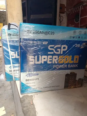 250ah Super Gold Power Bank Indian Tall Tubular Battery