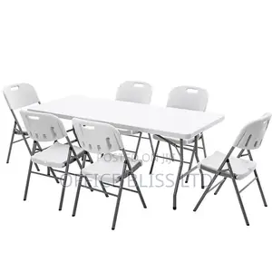 Outdoor Patio Plastic Table and Chairs(6 Seater)