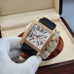 Franck Muller Iced Quality Luxury Genuine Leather Wristwatch