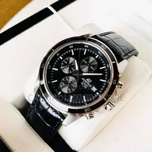 Casio Edifice Quality Luxury Men Genuine Leather Wristwatch