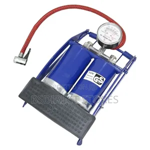 Sakura Double Cylinder Foot Pump for Cars, Bikes, Football