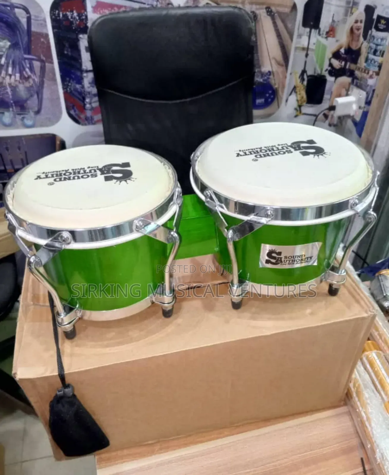 Bongo Drum Set With Stand