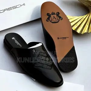 Original Moreschi Leather Mule Shoes for Men in Two Colors