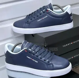 Original Tommy Hilfiger Blue Leather Sneakers