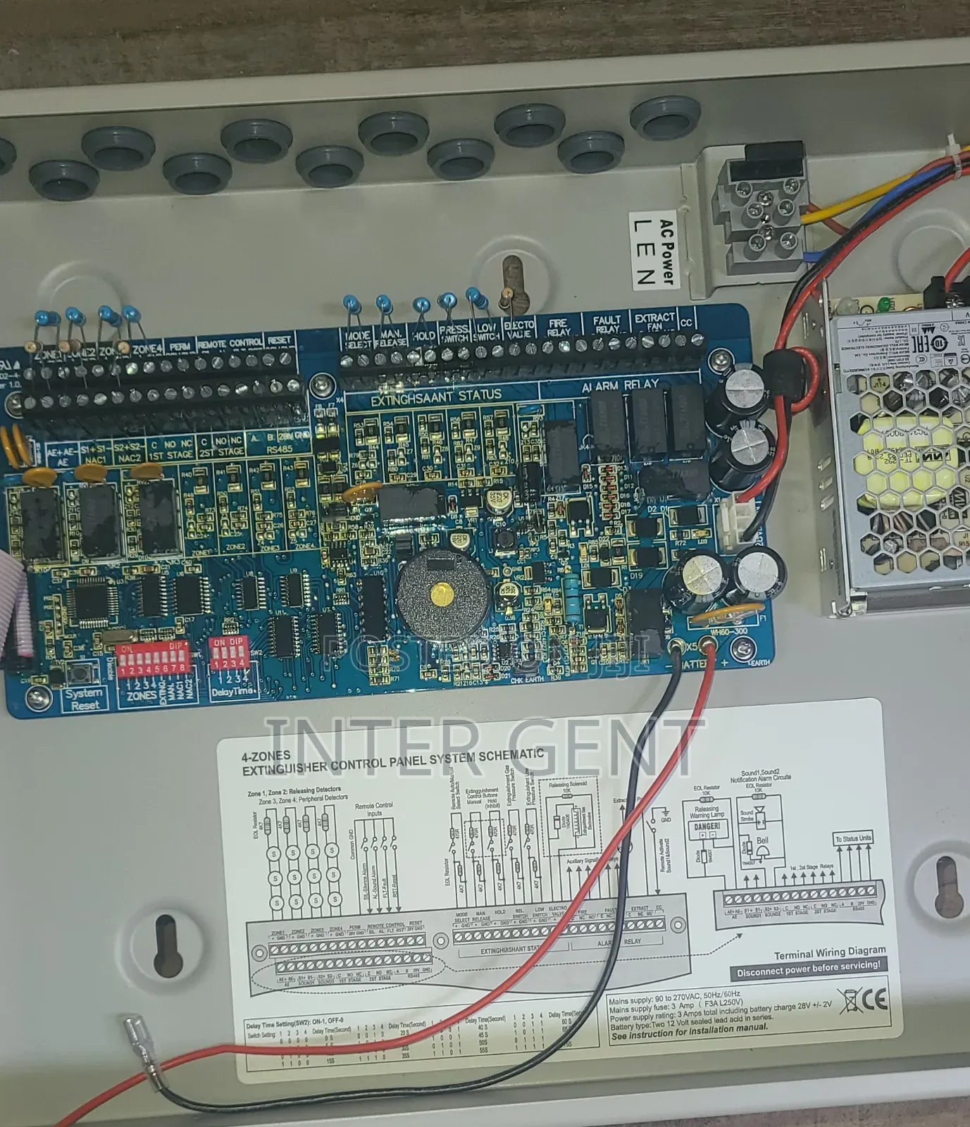 Fire Extinguisher Panel 4 Zone