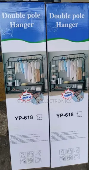 58kg Heavy Duty Double Pole Multipurpose Heavy Steel Cloth Hanger/Rack