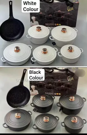 Premium 11pcs Die-cast Cookware Pot Set With Pan