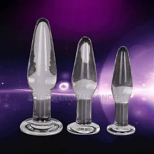 Anal Toys Glass Plug 3pcs Butt Plug for Woman/Men(Glass SML)
