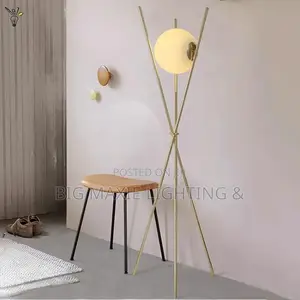 Modern LED Floor Lamp Glass Ball Standing Lights
