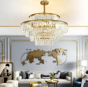 New Modern Gold LED Crystal Chandelier