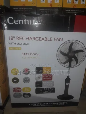 18" Century Ac/Dc Digital Rechargeable Fan-Support Solar Charge●Frc45h