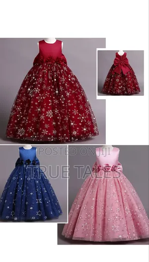 Cinderella Ballgown Dress With Glitters, Flowers Belt