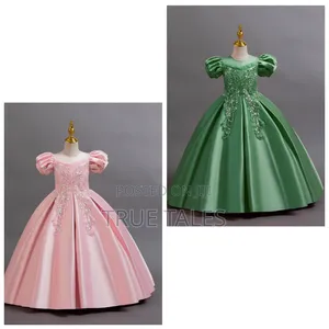 Crepe Cinderella Ballgown Dresses With Sequinned Applique