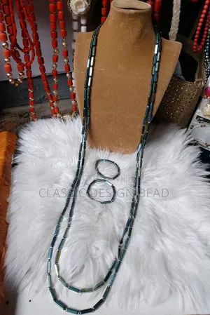 Beaded Necklace 2 Layers Long