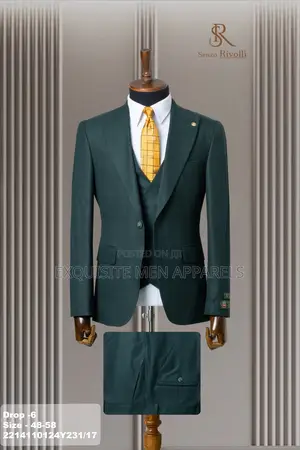 Men’S Slimfit 3-Piece Business Single Breasted 1 Button Suit