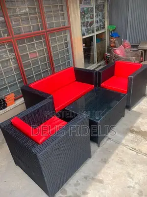 Box Rattan Chair and Table