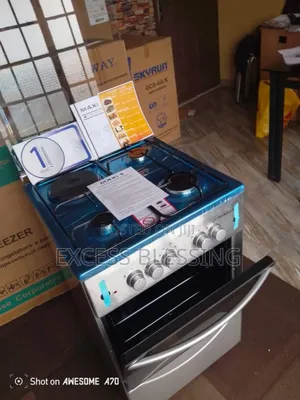 New Baking Oven Maxi 3+1(50/50) Standing Gas Cooker- Silver