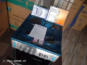 Maxi Free Standing Gas Cooker -50/50(3+1) Silver